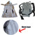 Pudcoco Newborn Baby Carrier Sling Winter Warm Cover Cloak Backpack Blanket With Pocket Grey