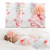 Eimeli 2pcs Baby Swaddle Blanket For Girls Newborn Receiving Blanket Infants Floral Wrap And Headbands With Pink Rose Sets