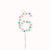 Dallies #6 Birthday Candle W/pick, Assorted Colors With Polka Dots Or Glitter, 1.8 In, 1ct