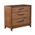 Chest With 3 Drawers And Wooden Frame, Brown
