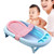 Baby Bath Mesh Shower Cushion T Type Adjustable Universal Bathtub Bracket Adjustable Baby Bath Seat