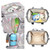 Vbiger Stylish Large Capacity Insulated Zipper Pockets Backpack Diaper Bag, Gray