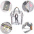 Vbiger Stylish Large Capacity Insulated Zipper Pockets Backpack Diaper Bag, Gray