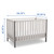Delta Children Milo 3-in-1 Convertible Crib, Greenguard Gold Certified, Bianca White/grey