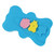 1pc Baby Bath Sponge Cushion Skid Resistance Infant Cartoon Bath Cushion Bathing Mat (blue)