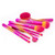 Moda Sunset Prismatic 8pc Makeup Brush Set, Includes Contour, Small Shader, And Crease Brushes