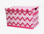 Bacati - Mix N Match Ikat Chevron/dots Nursery Storage Items, Pink/fuschia