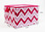 Bacati - Mix N Match Ikat Chevron/dots Nursery Storage Items, Pink/fuschia