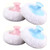 Nicexmas 4pcs Baby Talcum Powder Puff Baby Body Powder Puff With Short Handle (blue And Pink For Each 2pcs)