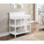 Changing Table With Water-resistant Change Pad And Safety Strap,white, Multi Storage Nursery Changing Table For Infants Or Babies