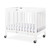 Boutique™ Compact Folding Wood Crib W/ 3" Foam Mattress And Oversized Casters, Matte White