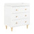 Fulnkye Lolly 3-drawer Changer Dresser With Removable Changing Tray In White And Natural, Greenguard Gold Certified