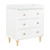 Fulnkye Lolly 3-drawer Changer Dresser With Removable Changing Tray In White And Natural, Greenguard Gold Certified