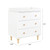 Fulnkye Lolly 3-drawer Changer Dresser With Removable Changing Tray In White And Natural, Greenguard Gold Certified