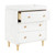Fulnkye Lolly 3-drawer Changer Dresser With Removable Changing Tray In White And Natural, Greenguard Gold Certified