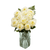 One Dozen Ivory Roses With Baby's Breath And Green- Fresh Flower Delivery