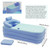 Tfcfl Inflatable Bathtub Portable Foldable Pvc Spa Bath Tub With Bubble Bottom For Home Travel Blue