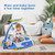 Synpos Toddler Baby Gym Play Mat,infant Activity Mat With Elephant Rainbow Security Blanket