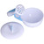 Mash Serve Bowl, Arc-shaped Grinding Rod Safe Hygienic Food Masher Bowl With Bowl Lid For Fish Puree For Kids Blue