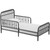 Little Seeds Monarch Ivy Metal Toddler Bed, Graphite Gray