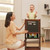 Toetol Kitchen Toddler Tower 3-level Height Adjustable Kids Step Stools Walnut