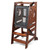 Toetol Kitchen Toddler Tower 3-level Height Adjustable Kids Step Stools Walnut