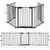 Costway Fireplace Fence  Safety Fence Hearth Gate Bbq Metal Fire Gate Pet Black