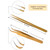 2pcs Straight & Curved Tweezers Nippers False Eyelash Extension Stainless Steel Pointed Clip Nail Art Nippers