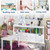 Yoneston Kids Toy Storage Cabinet, 4 Drawers Playroom Chest With Open Shelf, Classroom Toddler Toy Organizer For Boys Girls, White