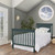 Dream On Me Aden Full Panel Convertible 4-in-1 Mini Crib In Olive