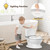 Costway Kids Realistic Potty Training Transition Toilet W/ Flushing Sound Lighting Gray