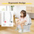 Costway Kids Realistic Potty Training Transition Toilet W/ Flushing Sound Lighting Gray