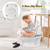 Costway Kids Realistic Potty Training Transition Toilet W/ Flushing Sound Lighting Gray