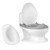 Costway Kids Realistic Potty Training Transition Toilet W/ Flushing Sound Lighting Gray