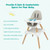 5-in-1 Baby High Chair Infant Wooden Convertible Chair W/ 5-point Seat Belt Gray