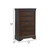 Chest With 5 Drawers And Metal Drop Handles, Brown