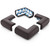 Corner Bumper Guards (12 Pack), Corner Protector Baby Proofing, Table Corner Edge Guards, 3m Pre-taped, Brown