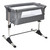 Infans Portable Baby Bed Side Sleeper Infant Travel Bassinet Crib W/carrying Bag Grey