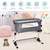 Infans Portable Baby Bed Side Sleeper Infant Travel Bassinet Crib W/carrying Bag Grey
