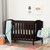 South Shore Angel Baby 3-in-1 Convertible Crib, Chocolate