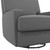Baby Relax Rylan Swivel Glider Recliner Nursery Chair, Dark Gray Linen Cushions With Coil Seating,