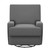 Baby Relax Rylan Swivel Glider Recliner Nursery Chair, Dark Gray Linen Cushions With Coil Seating,
