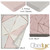 Crib Bedding Set For Girls- 4-piece Baby Nursery Bedding Crib Set; Geometric, Rose Gold, Powder Pink & Marble | Precious Collection By Oberlux