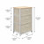 Viugreum 3-tier Dresser Drawer, Storage Unit With 3 Easy Pull Fabric Drawers And Metal Frame, Wooden Tabletop, For Closets, Nursery, Dorm Room, Hallway, Grey