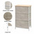 Viugreum 3-tier Dresser Drawer, Storage Unit With 3 Easy Pull Fabric Drawers And Metal Frame, Wooden Tabletop, For Closets, Nursery, Dorm Room, Hallway, Grey