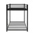 Full Over Full Metal Bunk Bed, Heavy Duty Low Bunk Bed With Safety Guard Rails And Ladder (black)