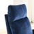 Syngar Velvet Upholstered Rocking Chair With Solid Wood Base And 2 Side Pockets, Mid Century Modern Nursery Rocking Armchair Tall Back For Home Office Living Room Bedroom Balcony, Dark Blue