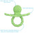 Razbaby Razberry Silicone Baby Teether Toy (2pk) - Teething Relief Pacifier Green/white