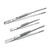 Se Tw2-408 3-piece Tweezer Set With Serrated Tips, Lengths: 12, 10, 8