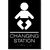 Changing Station Sign-black / White (1 Unit)
